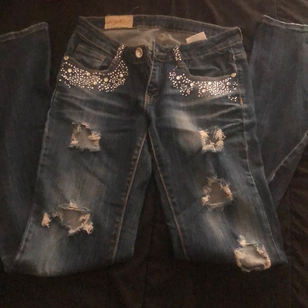 Machine brand straight jeans